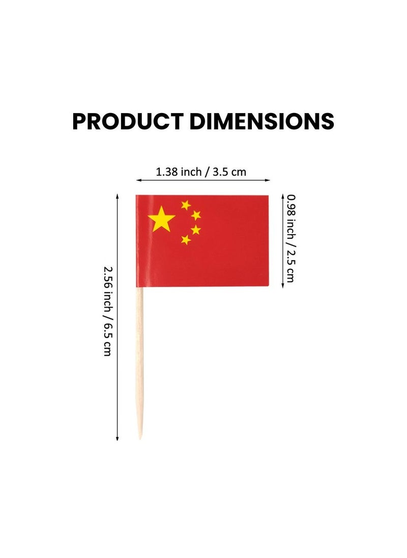 China Cupcake Toppers For Decorations–Toothpick Cupcake Toppers–Perfect For Celebrations,PartiesAnd Events–Mini Stick Flags For Decorating Cupcakes,Cakes And Desserts