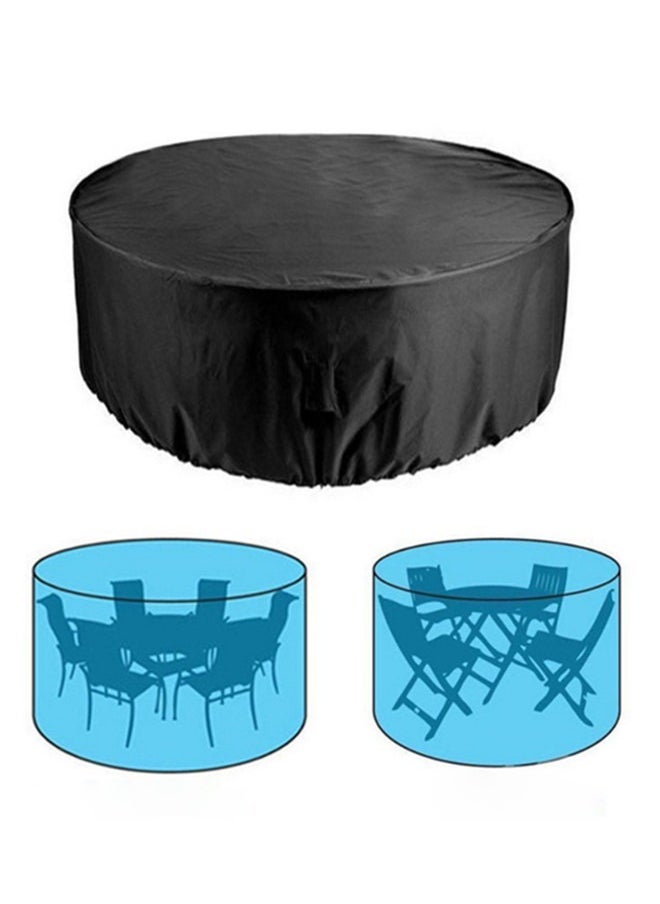 Patio Furniture Covers,  Outdoor Furniture Covers Waterproof Round Table Cover Heavy Duty Cover Tough Canvas UV Resistant Dustproof Anti-Fading Cover Black