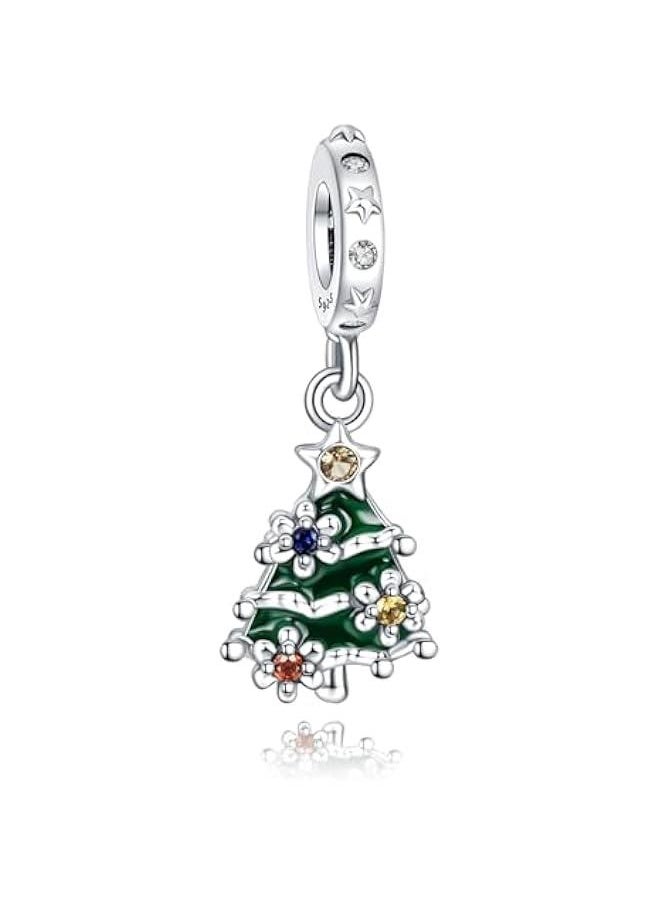 Charms Beads 925 Sterling Silver Christmas Halloween Dangle Pendant with 5A Cubic fits for Charms Bracelets for Woman Girl Mother's Day Christmas Birthday Gift