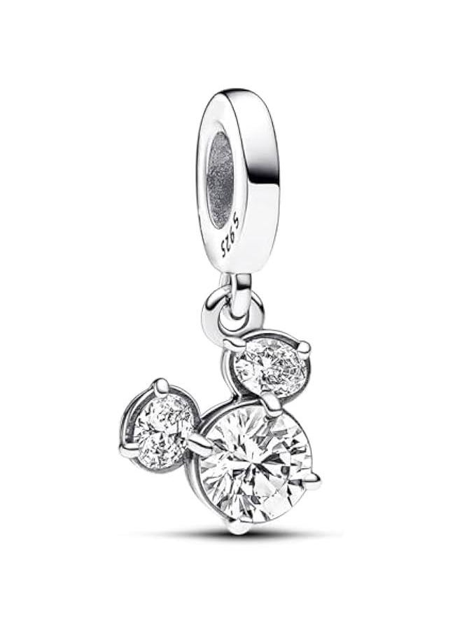 925 Sterling Silver Mother-Daughter Heart Love Mom Charms for Bracelets Necklaces,Cartoon Mouse Bear Cat Dog Pendants Beads Jewelry Gift for Women at Christmas,Mother's Day