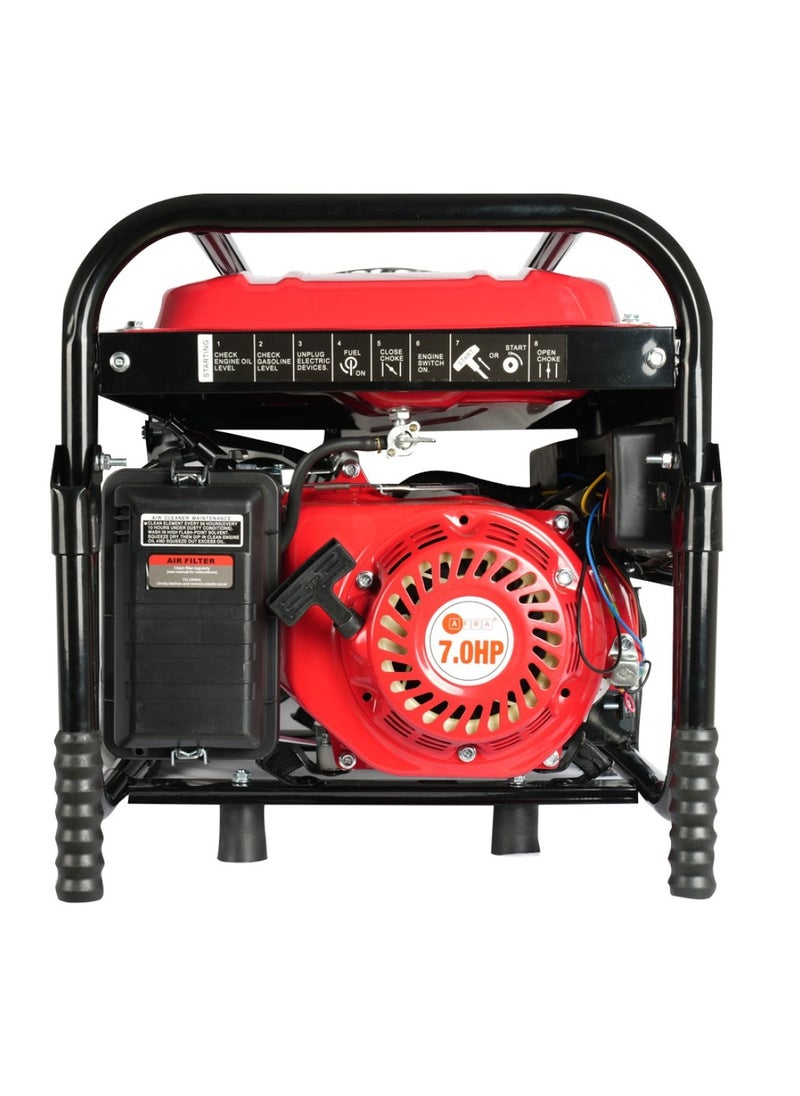 AFRA Gasoline Generator 3KW Maximum Recoil and Electric Start 170F Engine Compact Design Low Noise Accessories Included