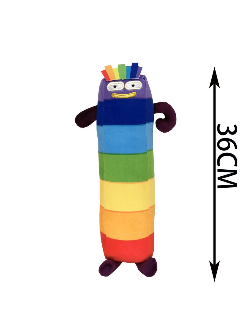 36cm Colorful Seven-7 Plush Toy Numberblocks Doll Digital Building Block Toys Children'S Mathematics Enlightenment Animation Doll | Suitable As A Gift For Children Over 3 Years Old