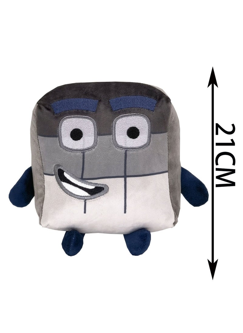 21cm Gray Nine-9 Plush Toy Numberblocks Doll Digital Building Block Toys Children'S Mathematics Enlightenment Animation Doll | Suitable As A Gift For Children Over 3 Years Old