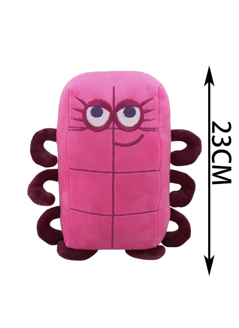 23cm Pink Eight-8 Plush Toy Numberblocks Doll Digital Building Block Toys Children'S Mathematics Enlightenment Animation Doll | Suitable As A Gift For Children Over 3 Years Old