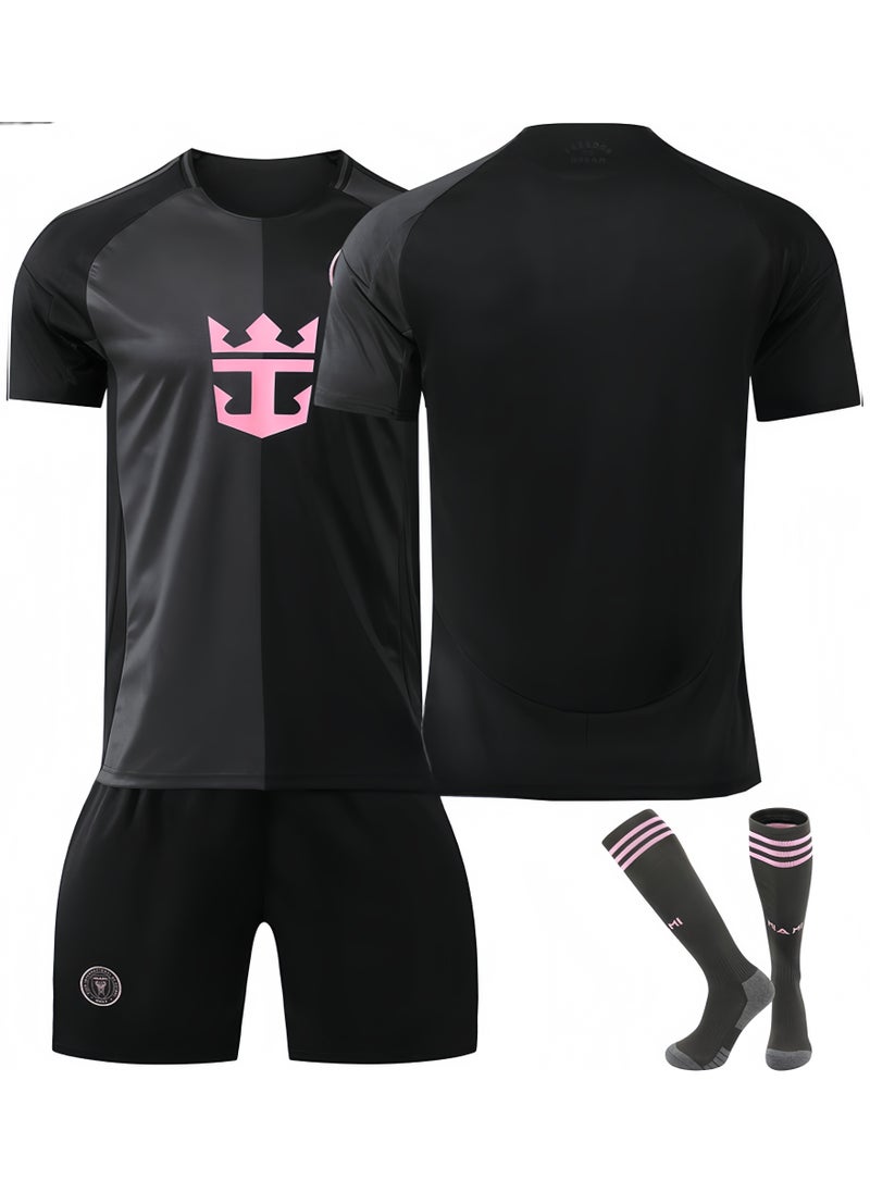 3 Piece Adult Soccer Kit for Men and Women Black