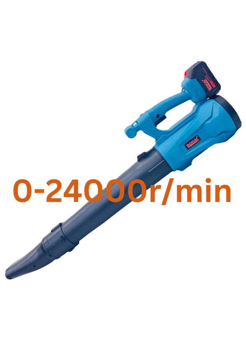Cordless Blower, 168V Battery-Powered Leaf Blower, 24000 RPM Motor, 6 Variable Speeds, Includes 2 Rechargeable Batteries, Fast Charger, and Nozzle Attachments, BN-HKBL021