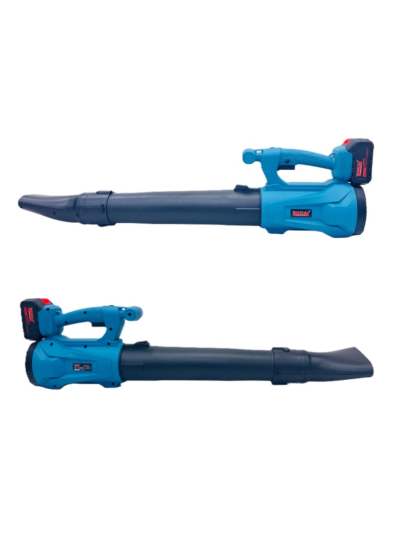 Cordless Blower, 168V Battery-Powered Leaf Blower, 24000 RPM Motor, 6 Variable Speeds, Includes 2 Rechargeable Batteries, Fast Charger, and Nozzle Attachments, BN-HKBL021