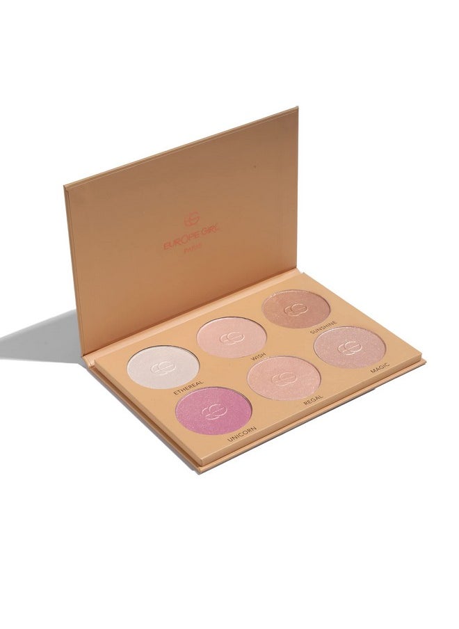 After Glow Highlighter | Powder Palette Shimmer Highlighters | Face Makeup Illuminator | Smooth, Dewy, Versatile & Long Lasting |Shimmer Highlight Powder Suit All Skin Tones