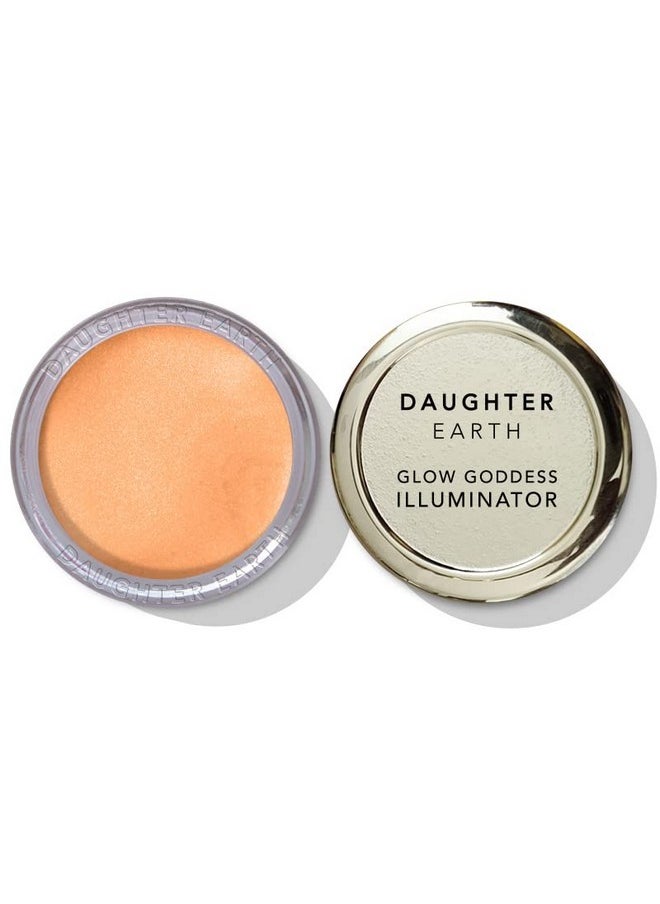 Glow Goddess Illuminator | Vegan Vitamin E Natural Blush For Women | Highlighter Balm For Glowing & Radiant Skin | Lightweight With Subtle Look | Glow From Within | Dab & Blend