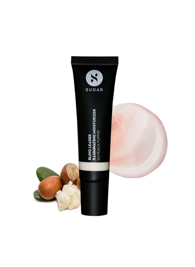 Bling Leader Illuminating Moisturizer | Strobe Cream With Vitamin E | Lightweight | Protects Against Pollution | 25Ml - 03 Peach Poppin'(Warm Peach Highlighter With Pearl Finish)