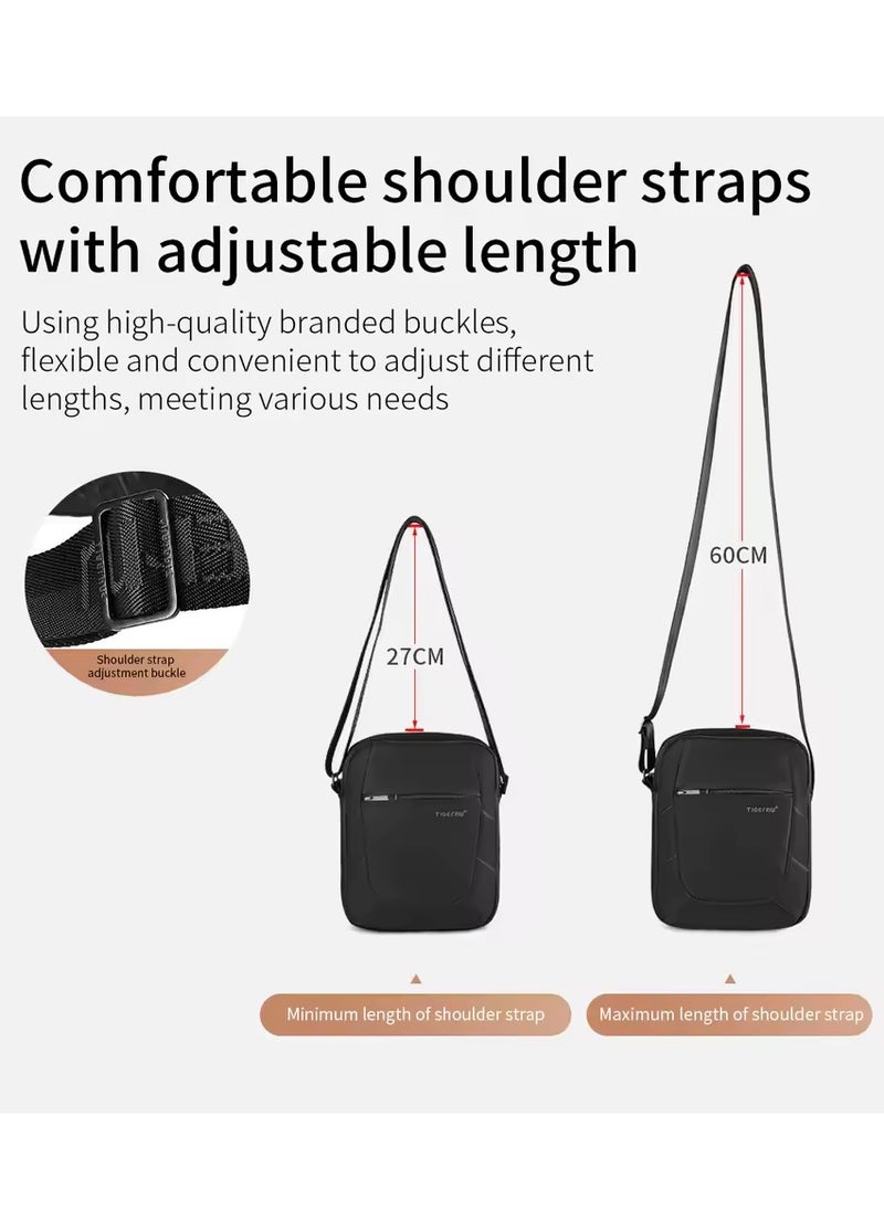 Waterproof Durable Nylon Shoulder Bag For Men Business Messenger Bag 10inch Ipad Bags Crossbody Bags Handbag Casual Travel Bags Pack