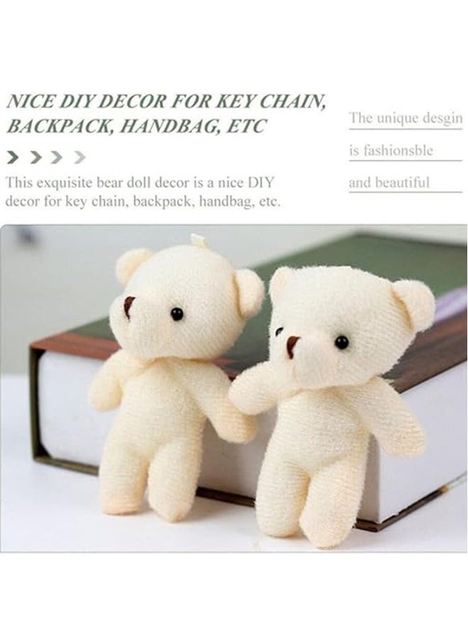 Teddies Bears Pendant, Mini Plush Bear Toy Small Plush Doll Bears Stuffed Animal Toys for Keychain Craft DIY Accessory Birthday Gifts Party Favors Supplies 12Pcs