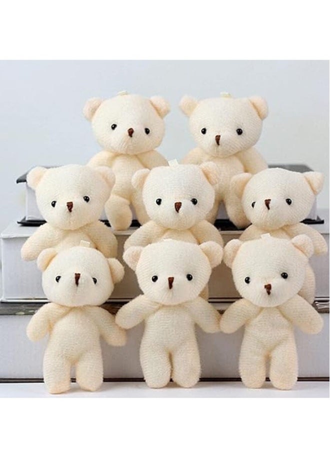 Teddies Bears Pendant, Mini Plush Bear Toy Small Plush Doll Bears Stuffed Animal Toys for Keychain Craft DIY Accessory Birthday Gifts Party Favors Supplies 12Pcs