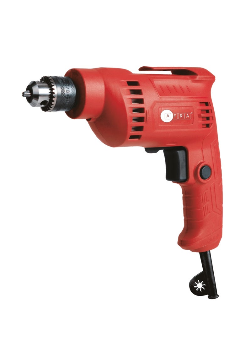 AFRA ELECTRIC DRILL, 10MM, 420W, and 3800r/Min No-Load Speed, Steel: Φ6.5mm, Wood: Φ15mm Max. Drilling Capacity, Ergonomic Body Design, Small And Compact, AFT-10-420EDRD, 1-Year Warranty.