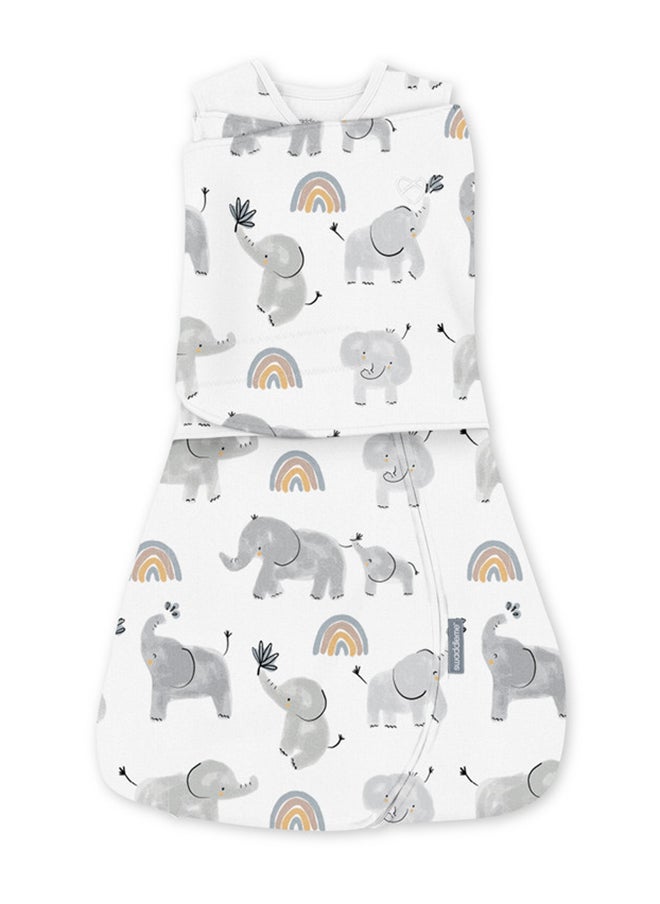 Summer Infant by Ingenuity Arms Free Convertible Swaddle - Happy Elephant, 3 - 6 Months