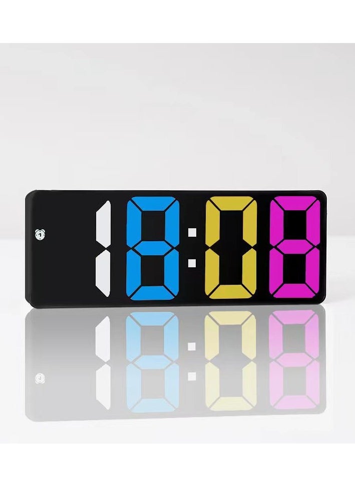 Ins Personality New Product Led Large Character Electronic Clock Bedside Alarm Clock Simple Fashion Colorful Large Screen Clock