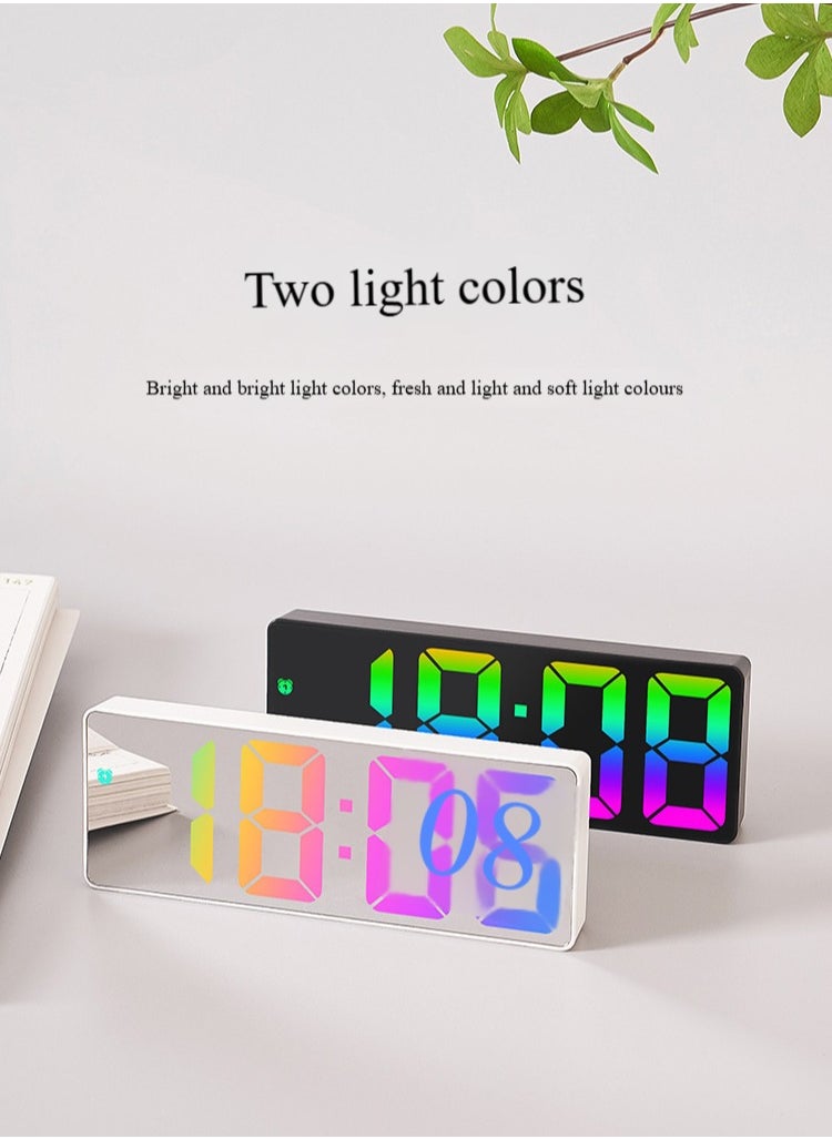 Ins Personality New Product Led Large Character Electronic Clock Bedside Alarm Clock Simple Fashion Colorful Large Screen Clock