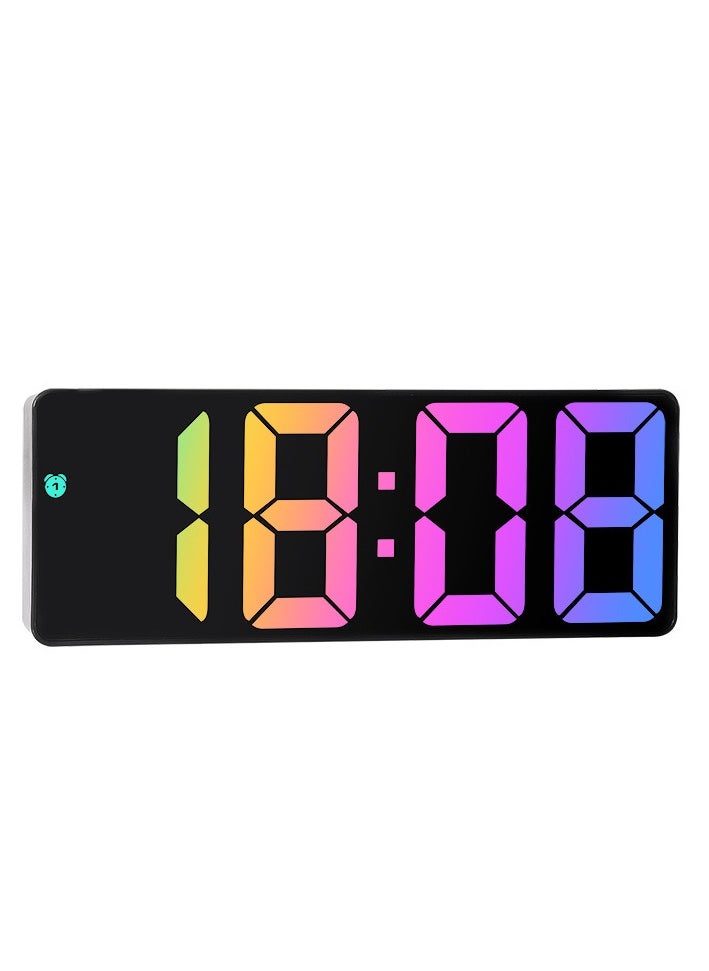 Ins Personality New Product Led Large Character Electronic Clock Bedside Alarm Clock Simple Fashion Colorful Large Screen Clock