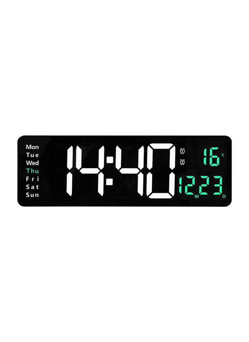 Digital Wall Clock Large Display, 16.2 Inch Large Wall Clocks, Modern LED Digital Clock with Remote Control for Living Room Decor