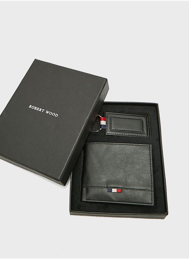 Leatherette Wallet And Card Holder Gift Set