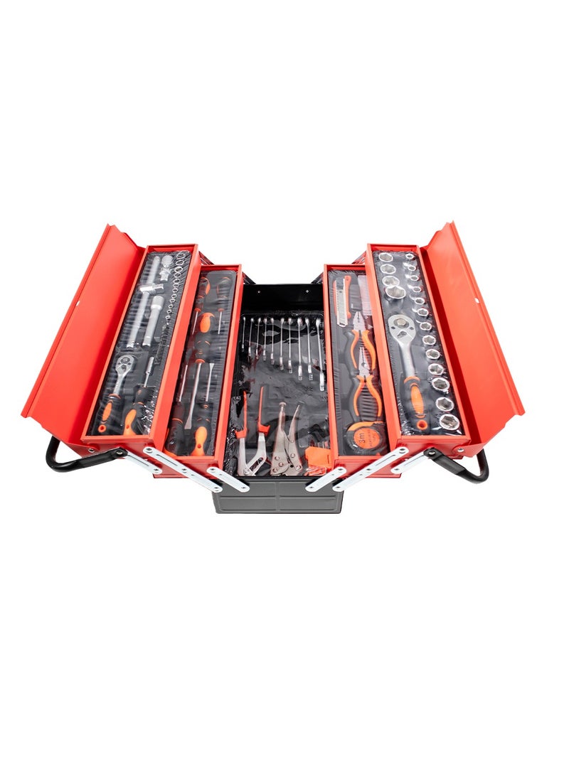 85 Pcs Complete Tool Box Metal Portable Manual Spare Parts Kit Tool Kit