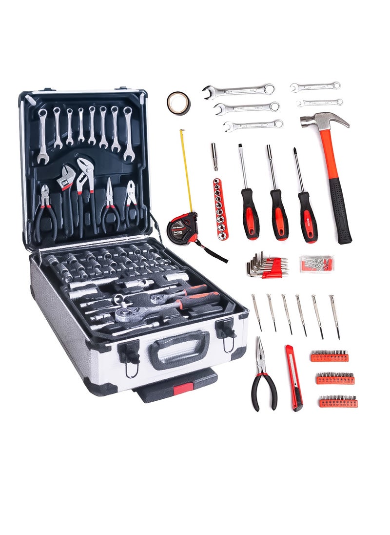 187 Pcs Complete Socket Wrench Machine Equipment Trolley Mechanical Cabinet Hand Tool Box Set Kit