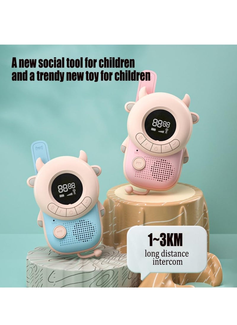 Walkie Talkie Kids 3-12 Years Old 20 Channels 3km Range Flashlight High Quality Radio for Family Games Adventures Camping Toys Back to School Christmas Gift - K22