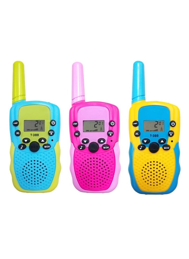 Old Boys Girls with LCD Flashlight Kids Walkie Talkies 3Pack Long Range 22 Channels 2 Way Radio for Hiking Camping Birthday Gift Present