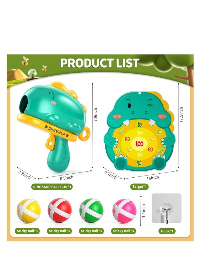 Kids Outdoor Toys, Gifts for 3 4 5 6 7 Year Old Boys Kids, Dinosaur Ball Sticky Ball Toys, Dinosaur Outdoor Games Dart Board Toys, Boys Birthday Gifts Children's Toy