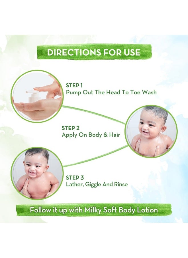 Milky Soft Head To Toe Wash With Oats, Milk, And Calendula For Babies