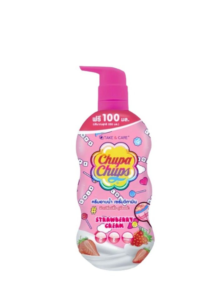 Chupa Chups Bath and Shower Cream Strawberry 550ml