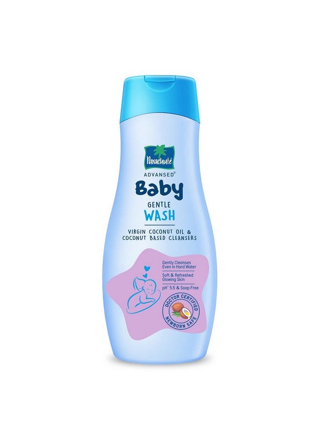 Baby Gentle Wash For New Born | Enriched With Virgin Coconut Oil | Gently Cleanses In Hard Water | Doctor Certified | 410 Ml