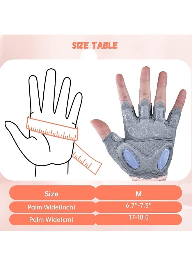 Gym Weight Lifting Workout Gloves for Women Padded Extra Grip Palm Protection Breathable for Exercise Weightlifting Training Fitness Cycling Hanging Pull ups(One size)