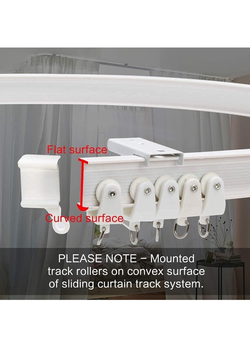 3M Ceiling Curtain Track, Flexible Bendable Drop Sliding Ceiling Curtain Track Room Divider Curved Ceiling Track System With Clips 9.81Ft Alloy Plastic Curtain Track Ceiling Wall Mount For Bay Window