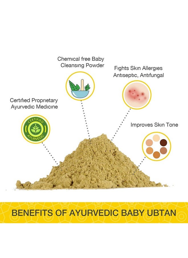 Shishu Baby Ubtan - Ayurvedic Cleansing Bath Powder With 5 Organic Herbs, 100 G