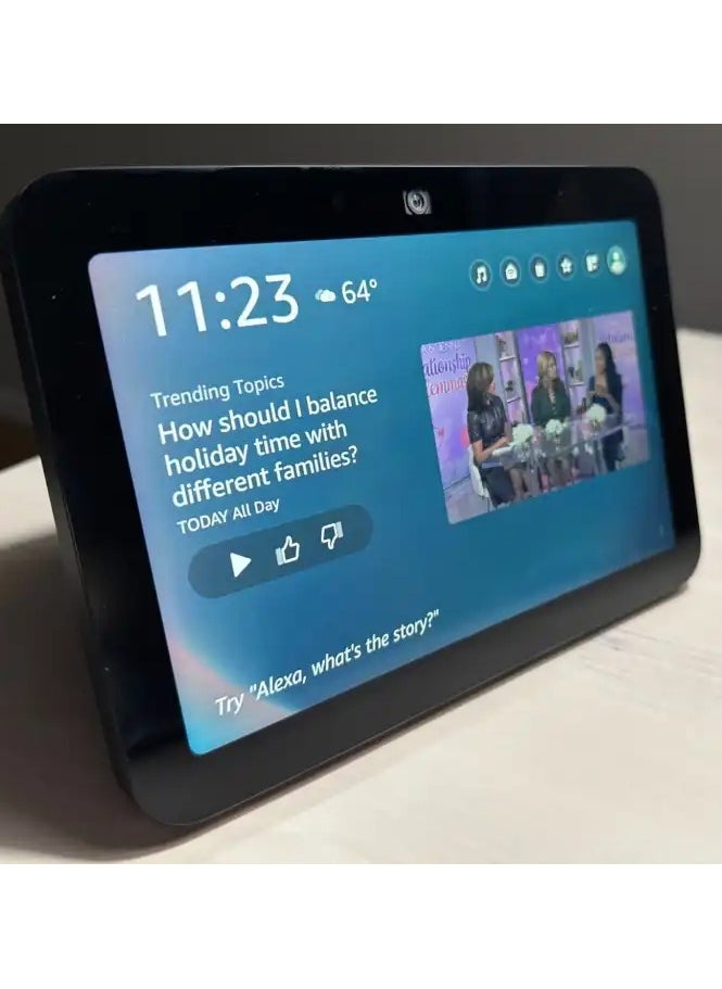 Smart Home Systems Show 8 3rd generation (2023 release) HD smart touchscreen with spatial audio smart home hub  Black