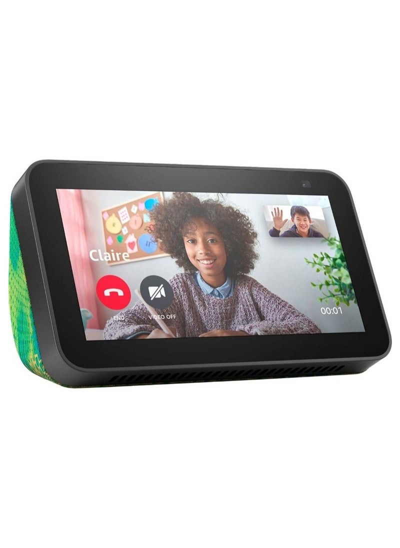 Smart Home Systems Show 5 Kids second generation supports equipped with a 5.5-inch HD touch screen 2-megapixel camera Wi-Fi and Bluetooth live video calls voice control compatible devices new version (black)