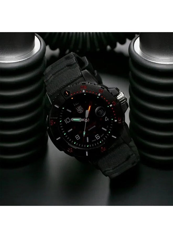 Men's Analog Round Shape Rubber Wrist Watch XS.3615 - 45 Mm