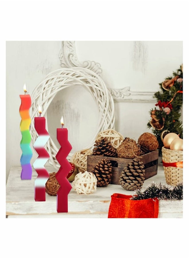 Silicone Candle Molds, Unique Silicone Resin Mold for Pillar Aromatherapy Candle Soap Wax Making, Epoxy Casting Mold for DIY Resin Craft Art Supplies Home Decoration