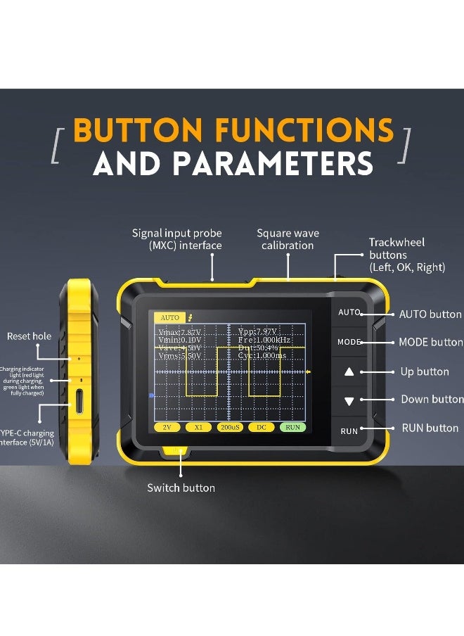 DSO152 Oscilloscope - Portable Handheld Digital Oscilloscope Kit with 2.8