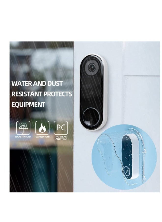 Plastic Rain Bell Cover Universal Type Waterproof Cover Transparent Plastic Fingerprint Lock Protective Cover Wireless Doorbell Water Shield for Door Access Attendance Machine Doorbell Chime