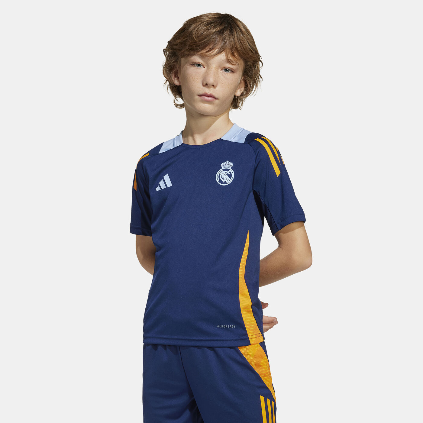 Kids' Real Madrid Tiro 24 Competition Football Training Top