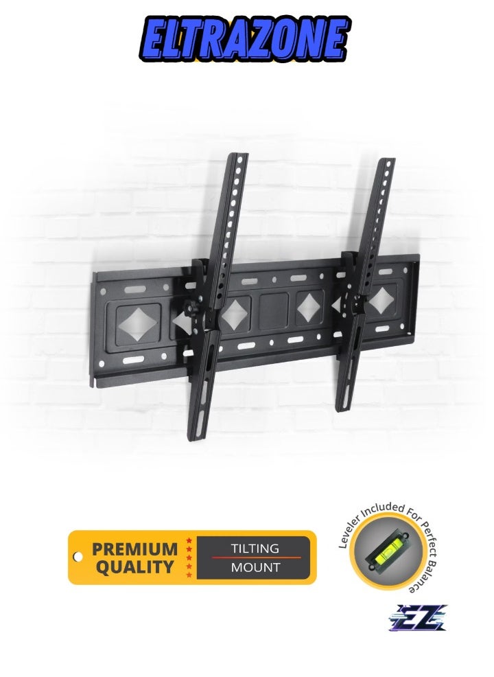 New Universal TV Wall Mount Bracket With Leveler Included For Perfect Balance Adjustable & Heavy Duty for LCD LED Flat Panel TVs Space-Saving VESA Compatible TILTING MOUNT black