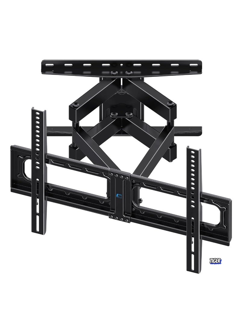 Swivel TV Wall Bracket for 32-75 Inch TVs – Full Motion TV Mount with ±60° Swivel, 5°/-15° Tilt, 132lbs/60kg Load Capacity, Max VESA 600x400mm, 15.2”/38.6cm Extendable Reach – HV6601