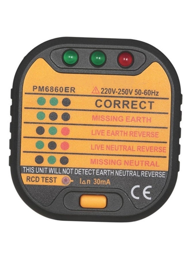 Outlet Tester, Electric Socket Tester, 220-250V Circuit Polarity Voltage Detector, UK Plug Circuit Tester, Socket Safety Plug Breaker, Outlet Line Ground Zero Detector