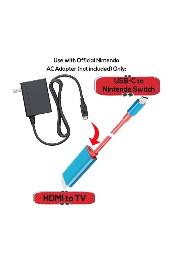 Portable Switch Dock   USB Type C to HDMI Conversion Cable for TV Docking Mode on Nintendo Switch, Steam Deck, Samsung Dex Station, and S21S20Note20TabS7 4K for Travel