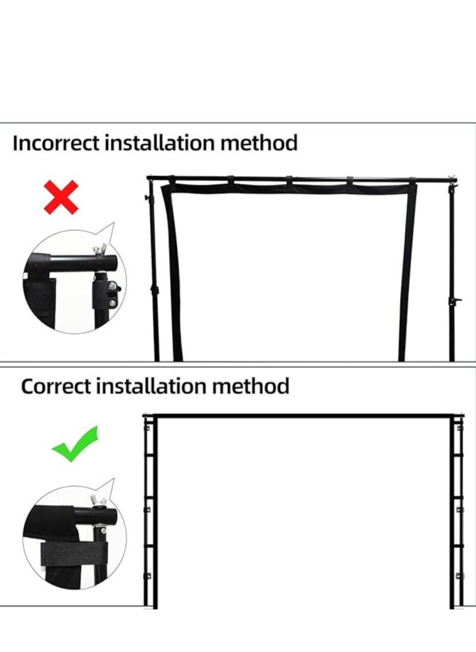 Projector Screen Outdoor Movie Screen 84 Inch Upgrade Portable Projection Screen with 2.1M Retractable Strut 4K HD Projection Movie Screen for Indoor Outdoor(186*105cm)