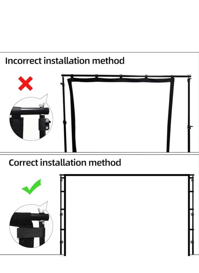 Projector Screen Outdoor Movie Screen 120 Inch Upgrade Portable Projection Screen with 2.6M Retractable Strut 4K HD Projection Movie Screen for Indoor Outdoor(265*148cm)