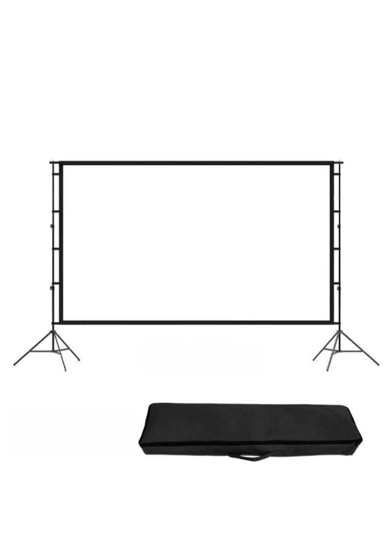 Projector Screen Outdoor Movie Screen 120 Inch Upgrade Portable Projection Screen with 2.6M Retractable Strut 4K HD Projection Movie Screen for Indoor Outdoor(265*148cm)