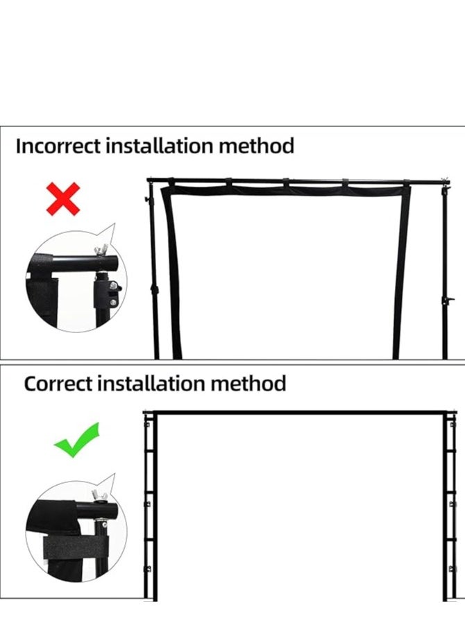 Projector Screen Outdoor Movie Screen 100 Inch Upgrade Portable Projection Screen with 2.1m Retractable Strut 4K HD Projection Movie Screen for Indoor Outdoor(221*125cm)